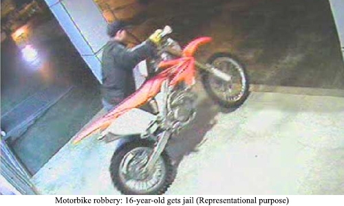 Motorbike robbery: 16-year-old gets jail 