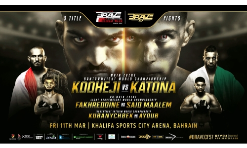 BRAVE CF 57 official poster highlights three title fights