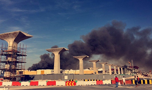 Fire at under-construction Qatar shopping complex
