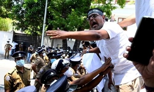 Protests over shortages roil Sri Lanka despite curfew