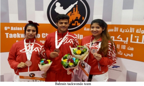 Bahrain taekwondo team wins three bronze medals