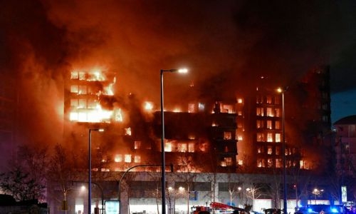 At least 10 killed after fire guts Spanish apartment block