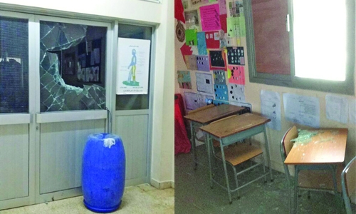 Schools attacked in Northern, Muharraq governorates