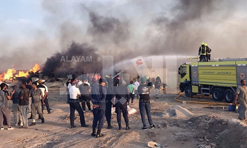 Fire breaks out in Sanad