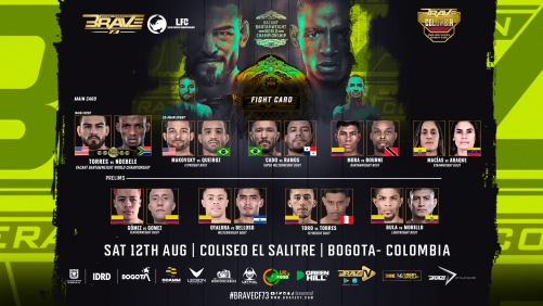 BRAVE CF 73 full fight card unveiled as Colombia gets ready for Pan American Combat Week 2023