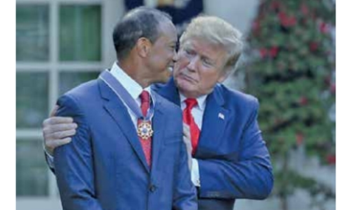 Trump awards Presidential Medal of Freedom to Tiger Woods