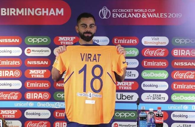 India’s Kohli unveils World Cup ‘away’ kit