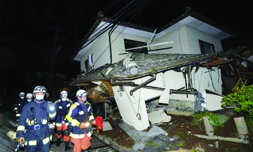 Strong quake in southwestern Japan kills nine, topples homes