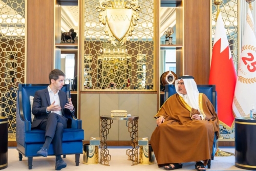 HRH the Crown Prince and Prime Minister meets with the President and Chief Operating Officer of Crypto.com