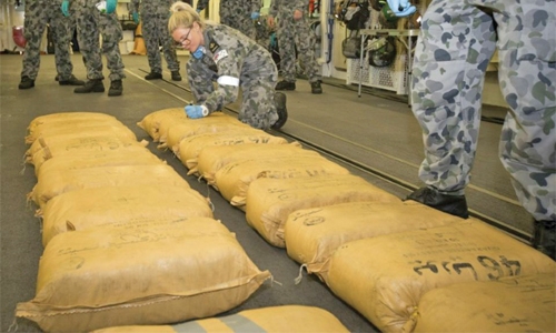 Australian warship makes  hashish seizure